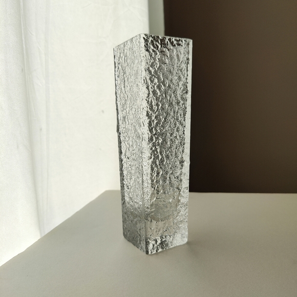Vintage 🇫🇮  Iittala | " Linearia " square, textured vase - Picture 11 of 16